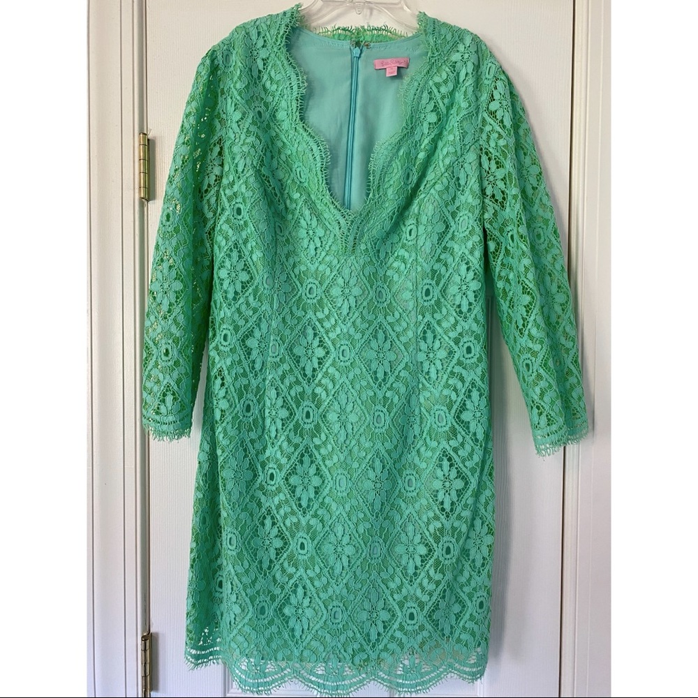 Lilly Pulitzer Green Lace Dress